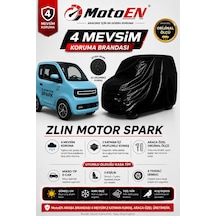 Zlin Motor Spark Elektrikli Araba Brandası Siyah Oto Branda Su Geçirmez Dört Mevsim Uv İki Katmanlı Dış Ortam Örtü
