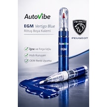 Peugeot Rötuş Boya Kalemi Egm Vertigo Blue Vertigo Mavi 2si1arada Çizik Giderici