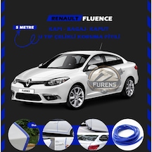 Renault Fluence Oto Araç Kapı Koruma Fitili 5 Metre Parlak Mavi Renk