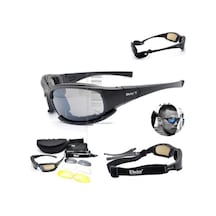 Daisy X7 Uv400 Polarize Değişebilir 4 Lensli Motorsiklet Gözlüğü N11.415