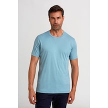 Bisse O Yaka Yeşil Erkek T-shirt Ts24y24104 D47 Yeşil