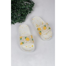 Kız Çocuk Ananas Yazı Ve Temalı Terlik-5770-sarı Sarı