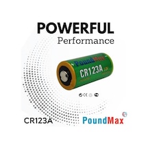 Poundmax Cr123a 3 V Dl123a / El123a / Cr123a / Cr17345 Cr123 Lityum-iyon Fotoğraf Pili