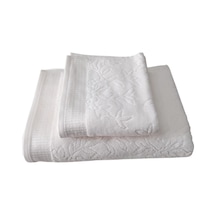 Pastoral Banyo Havlu Seti - 50x80cm + 90x150cm -krem Çok Renkli