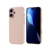 Apple iPhone Uyumlu 17 Kılıf Ultra İnce Magsafe Karbon Fiber Görünümlü İnce Hafif Pazarplus Bej