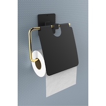 Buççin Online Mağaza Yapışkanlı Kapaklı Paslanmaz Gold Tuvalet Kağıdı Tutacağı/tuvalet Wc Kağıtlık Metal Altın Çok Renkli