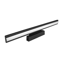 10 Watt 43 Cm Jasmin Flüt Aplik, Beyaz Işık Ledli Metal Led Aplik, Yatak Başı, Ayna, Tablo Apliği Siyah