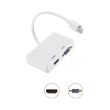 Wozlo Minidisplayport to Hdmi Vga Çevirici 1080P Thunderbolt Apple Uyumlu MacBook Dönüştürücü Kablo