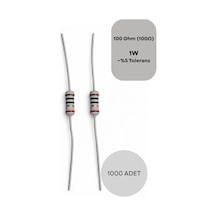 1 Watt 100r Direnç %5 Hassasiyet Through Hole Elektronik Devre Elemanı 1000 Adet