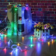10 Metre 100 Ledli 8 Fonksiyonlu Karışık Renkli Rgb Led Lamba, Yeni Yıl Süsü, Yılbaşı Ağaç Süsü