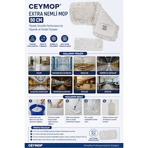 Ekstra Nemli Mop 50 Cm Beyaz - 505026193
