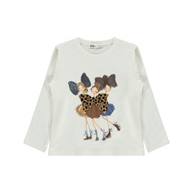 Civil Girls Kızlar Baskılı 6-9 Yaş Sweatshirt - Ekru