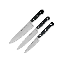 Pirge Classic Mutfak Bıçak Seti 3 Parça Siyah Pirge Classic Mutfak Bıçak Seti 3 Parça Siyah