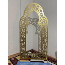 Ayaklı Metal Mihrab İslami Motifli Namaz Köşesi Mescit Dekorasyon