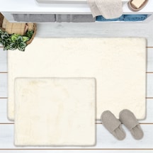 Soft Venüs Post 2'li Klozet Takımı - Ekru - 60x100 Cm + 50x60 Cm Çok Renkli