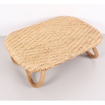 Katlanabilir 60x40x20 Cm. Doğal Rattan Sehpa Bej