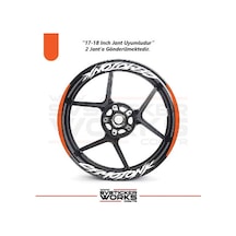 Cfmoto Nk Jant Sticker Motosiklet Jant Sticker Set Ay Modeli Turuncu