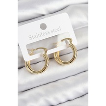 Pirinç Halka Model Gold Renk Kadın Küpe - Tj-bkp11010 Çok Renkli