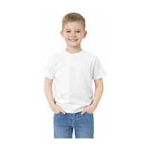 Bulutteks Ataş Sade Beyaz Okul Ve Günlük Ünisex Tişört 23 Nisan Vb Etkinlikler T-shirt