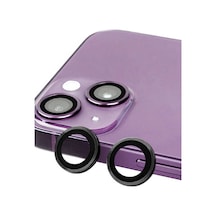 iPhone Uyumlu 14 Plus Raze Metal Kamera Lens - Siyah