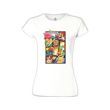 Super Mario - Smaash Beyaz Kadın Tshirt 001