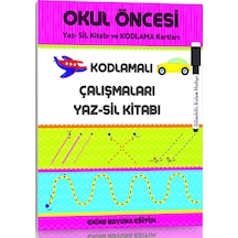 Okul Öncesi Kodlamalı Çizgi Çalışmaları Yaz-sil Kitabı