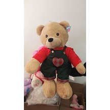 Halley Oyuncak Kıyafetli Peluş Erkek Ayı Uyku Arkadaşım 80 Cm Pelüş Çok Renkli