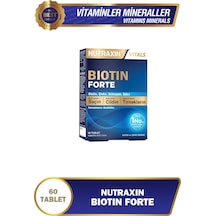 Nutraxin Biotin Forte 5.000 Mcg 60 Tbl - Biyotin, Çinko, Selenyum, Bakır Saç ve Tırnak Vitamini