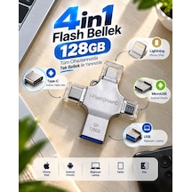 128gb Taşınabilir 4in1 Flash Bellek İphone İpad Android Tablet Mac Bilgisayar Uyumlu