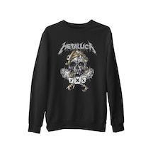 Metallica - X - X Siyah Erkek Kalın Sweatshirt