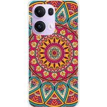 Oppo Reno 13 Pro Uyumlu Mandala Baskılı Silikon Kılıf Renkli
