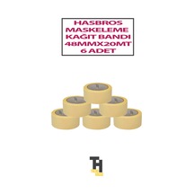 Kağıt Maskeleme Bantı 48 Mm 20 Metre 6 Adet