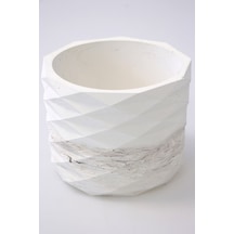 Yapay Çiçek Deposu Handmade Beton Saksı 12.5 Cm Model-8 Taş Rengi