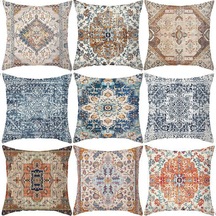 Basit Yastık Kılıfı Yastık Kılıfı Bohem Tarzı Retro Yastık Kılıfı 1 Parça-bnv-5 Çok Renkli