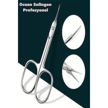 Solingen Ocean Kıvrımlı Tırnak Eti Makası Profesyonel Manikür Küçük Makas Paslanmaz Çelik 36314647