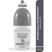 Deotak Invisible Erkek7 Güne Kadar Etkili Roll-On Deodorant 35 ML