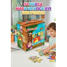 Küçük Kaşifler İçin Çocuk Odalarının Vazgeçilmezi Masa İle Koca Ayı Yer Puzzle 24 Parça Dev Puzzle