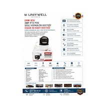 Uniywell Unw-x65 3mp Ptz Poe Akıllı Güvenlik Kamerası
