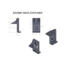 Baza Yatak Tutucu Baza Stoplama Köşeli 4lü Siyah