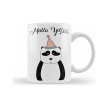 Sevimli Panda İle Mutlu Yıllar Kupa Bardak Porselen Karışık