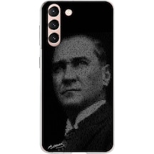 Samsung Galaxy S21 Uyumlu Gençliğe Hitabe Yazılı Atatürk Silüeti Baskılı Silikon Kılıf Renkli