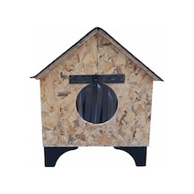 Osb Kedi Kulübesi 45x48x62cm Ayaklı, Yalıtımlı Ve Dayanıklı Dış Mekan Kedi Evi