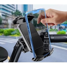 Ayarlanabilir Bisiklet Scooter Atv Kilit Tuşlu Motorsiklet Tutacağı Gidon Bağlantılı Telefon Tutucu