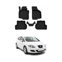 Seat Leon 2 2006-2012 Uyumlu 4d Havuzlu Paspas Kauçuk Siyah 5 Parça
