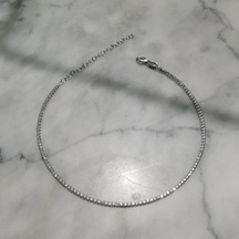 Su Yolu Gümüş Halhal Rodyum Gümüş