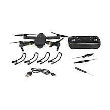 Springsun 4k Çift Kameralı E58 Uçak: 120m Yükseklik, Hafif Tasarım, Sabit Yükseklik, Uzaktan Kumandalı İha Siyah-yeşil, Altın Kenar, 1 Batarya