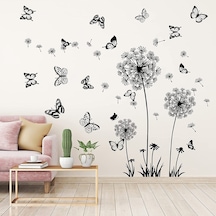 Dıy Karahindiba Kelebekler Duvar Çıkartmaları Uçan Çiçekler Duvar Çıkartmaları Çıkarılabilir Duvar Duvar Sanatı Modern Ev Dekor Diğer