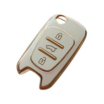 Kia Rio Ceed Sportage Bongo Uyumlu Anahtar Kumanda Kılıfı Beyaz Gold