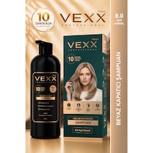 Vexx Professional Beyaz Kapatıcı Pratik Boya Şampuan Açık Kumral 8.0 Amonyaksız Formül 300 Ml.