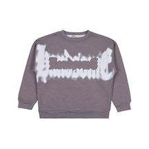 Civil Boys Banosome Baskılı 10-13 Yaş Sweatshirt - Gri Koyu Gri